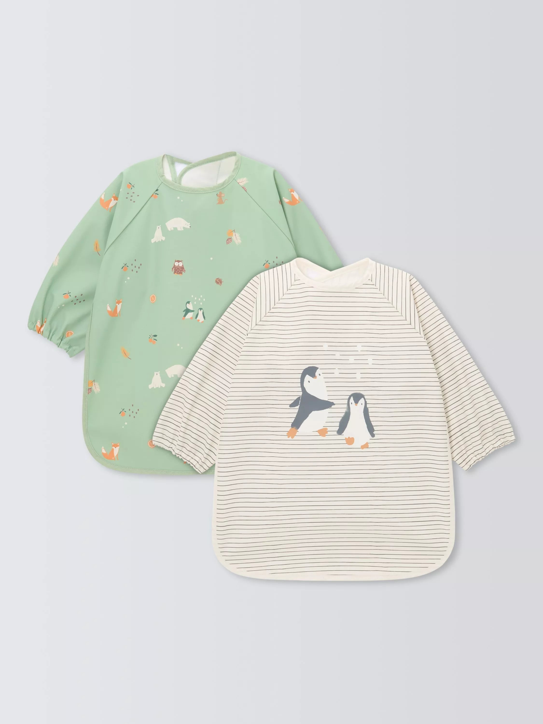 John Lewis Christmas coverall weaning bibs 2-pack - British product