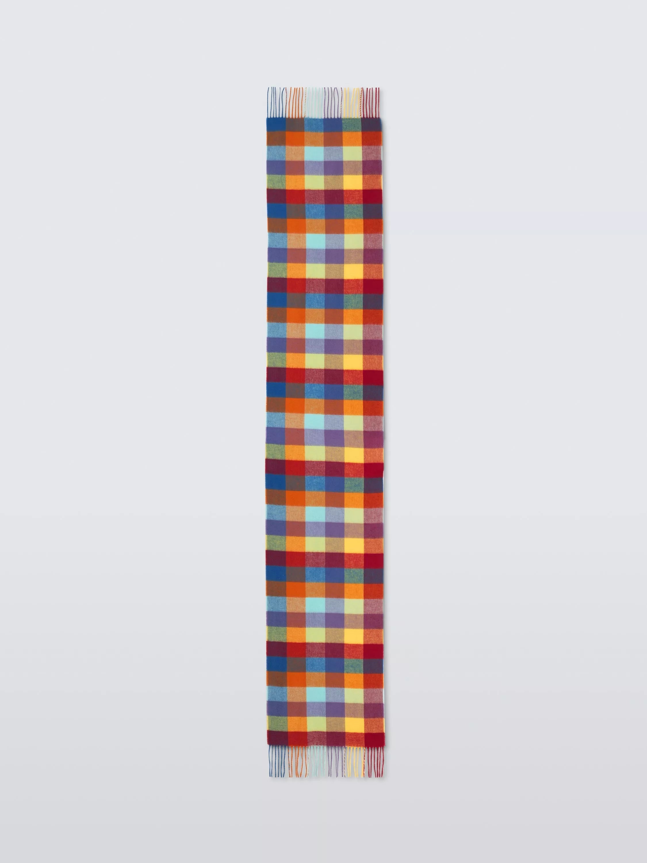 John Lewis cashmink scarf buffalo check multi 34x180cm - British product