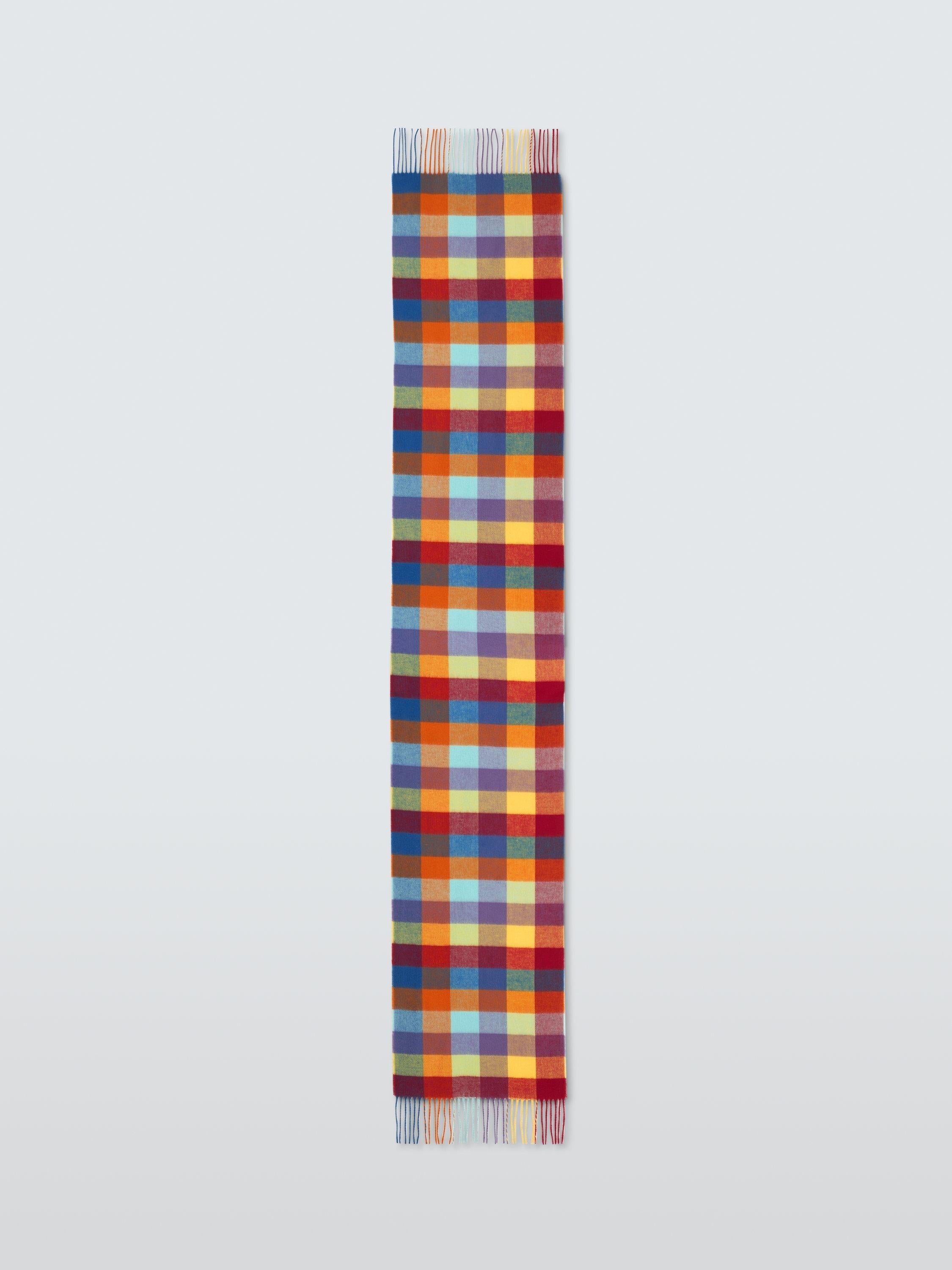 John Lewis cashmink scarf buffalo check multi 34x180cm - British product