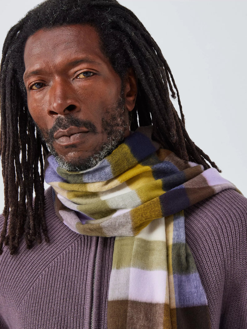 John Lewis cashmink buffalo check scarf 34x180cm - British product
