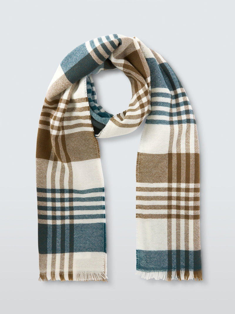 John Lewis check wool scarf 57x180cm (British brand)