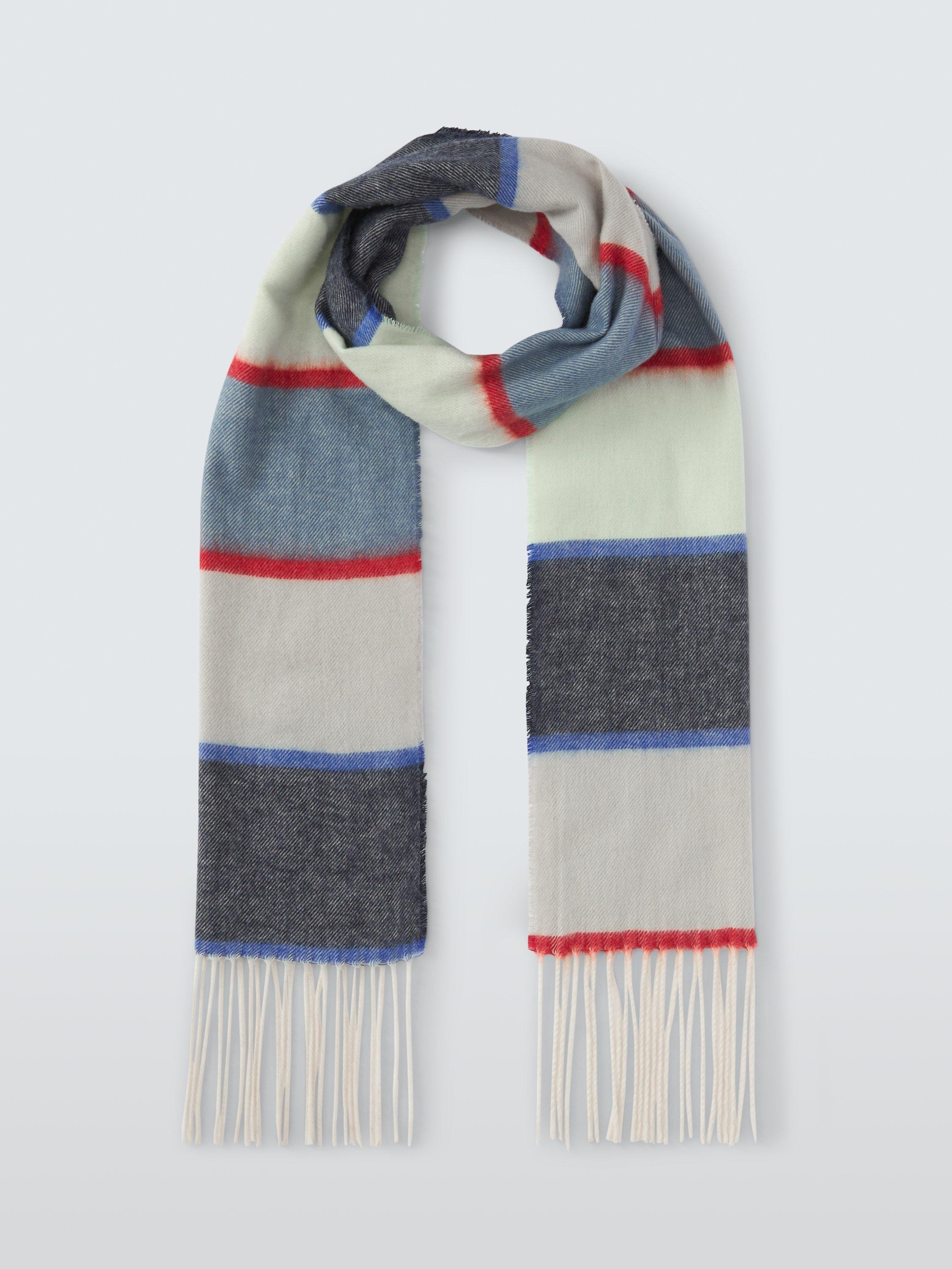 John Lewis Striped Cashmink Scarf Multi - British product