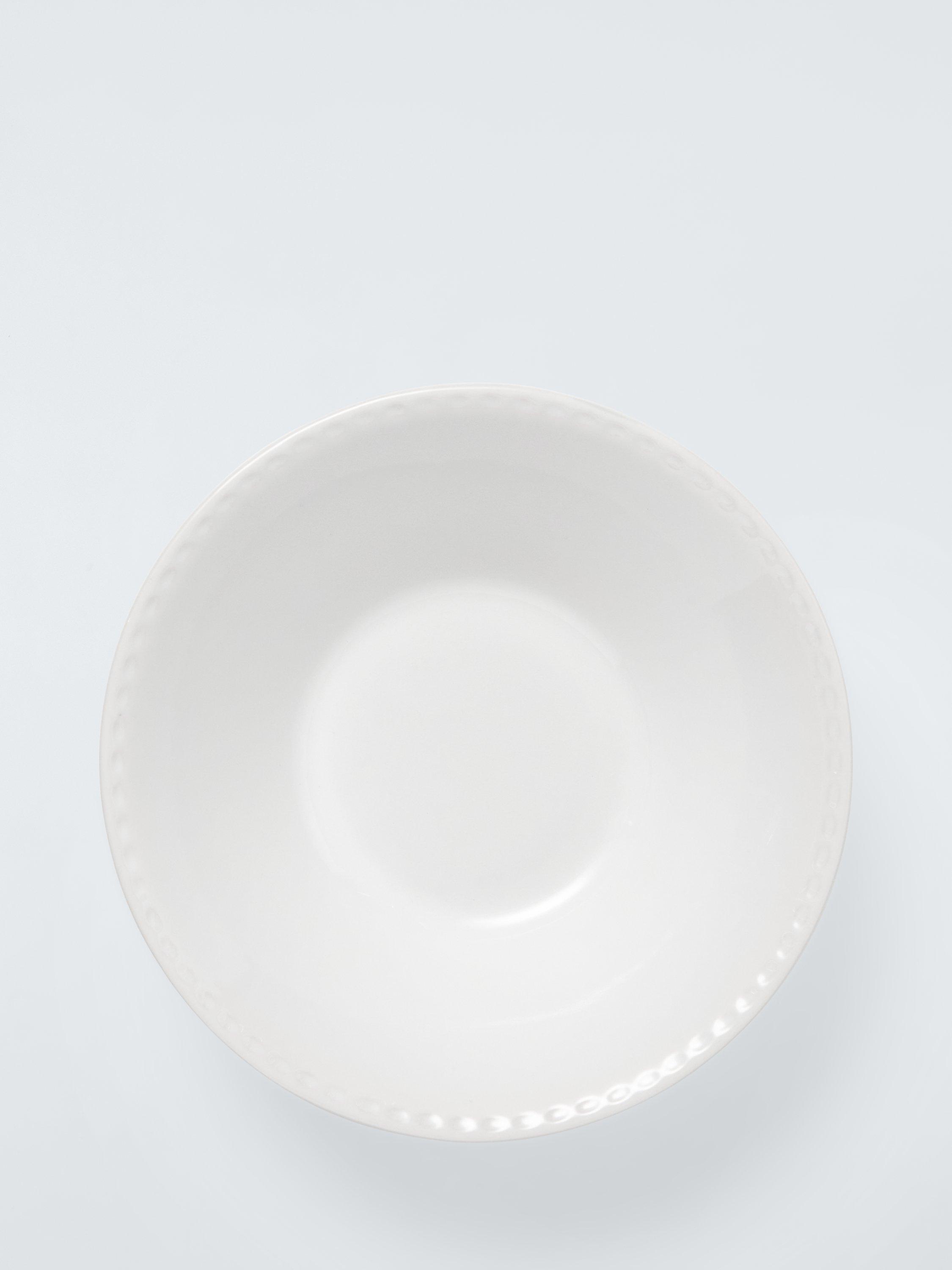 John Lewis stoneware cereal bowl 17cm white - British product