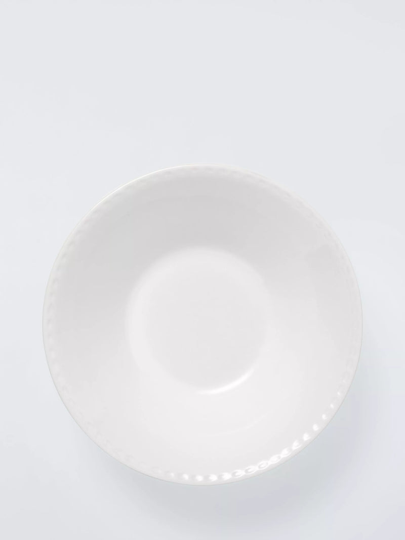 John Lewis stoneware cereal bowl 17cm white - British product