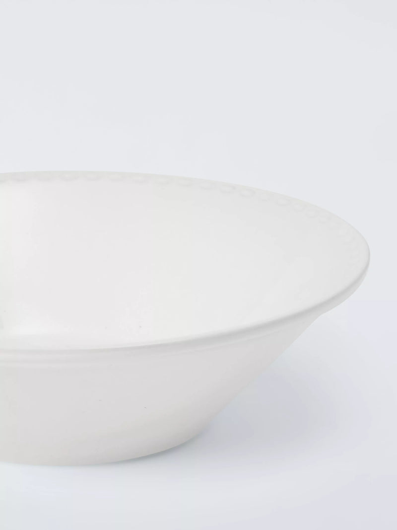 John Lewis stoneware cereal bowl 17cm white - British product
