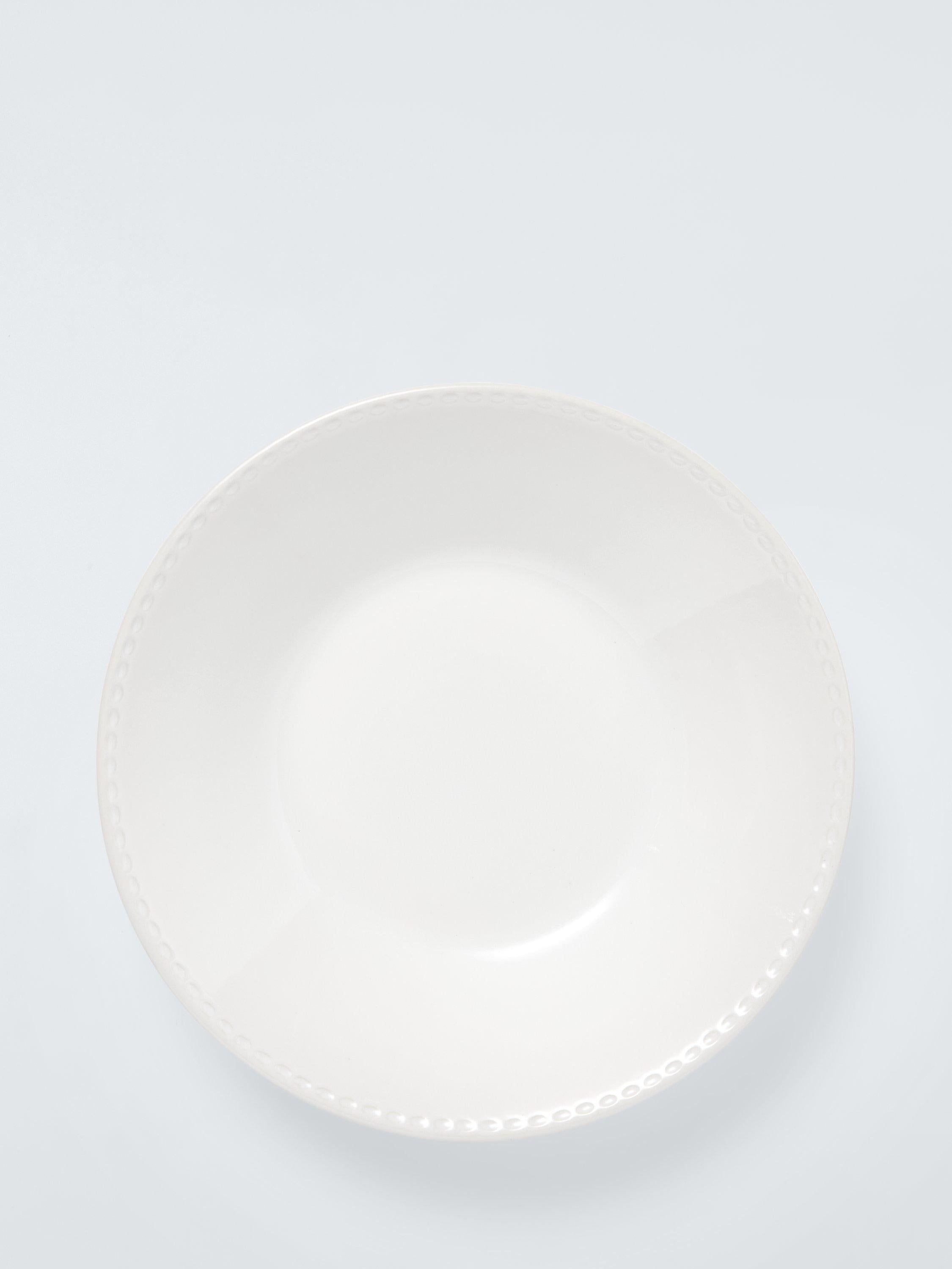 John Lewis stoneware pasta bowl white 23cm (British brand)
