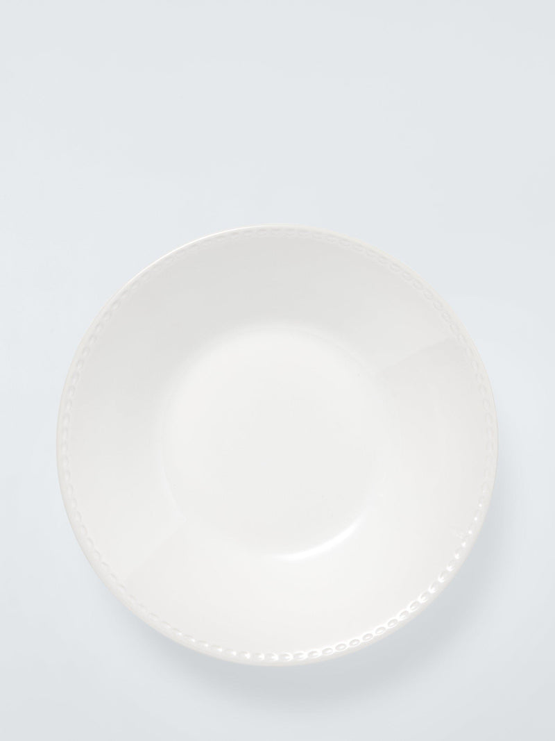 John Lewis stoneware pasta bowl white 23cm (British brand)