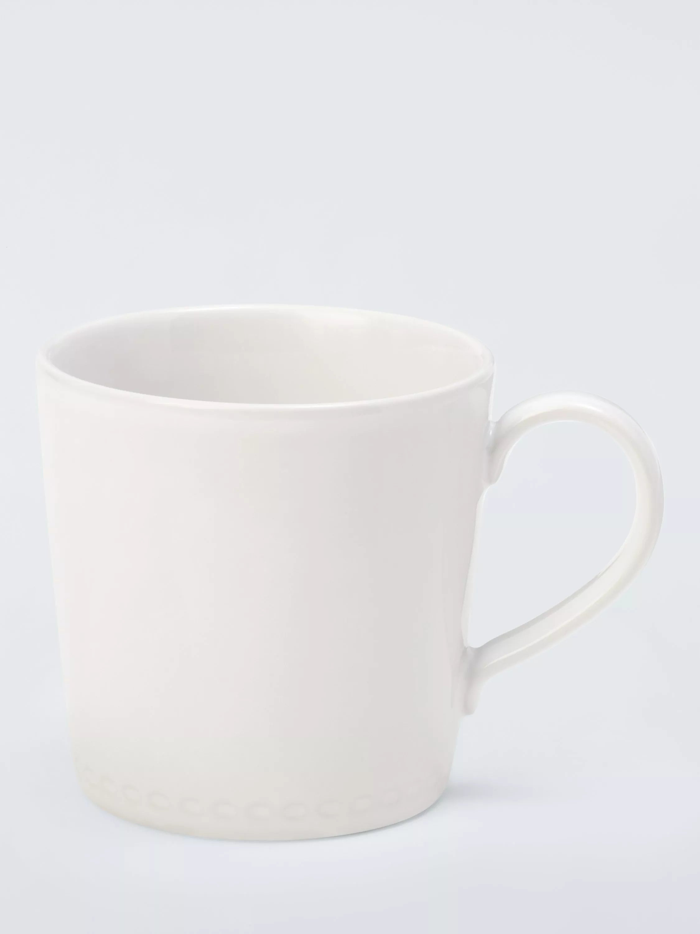 John Lewis white stoneware mug 400ml, imported from the UK