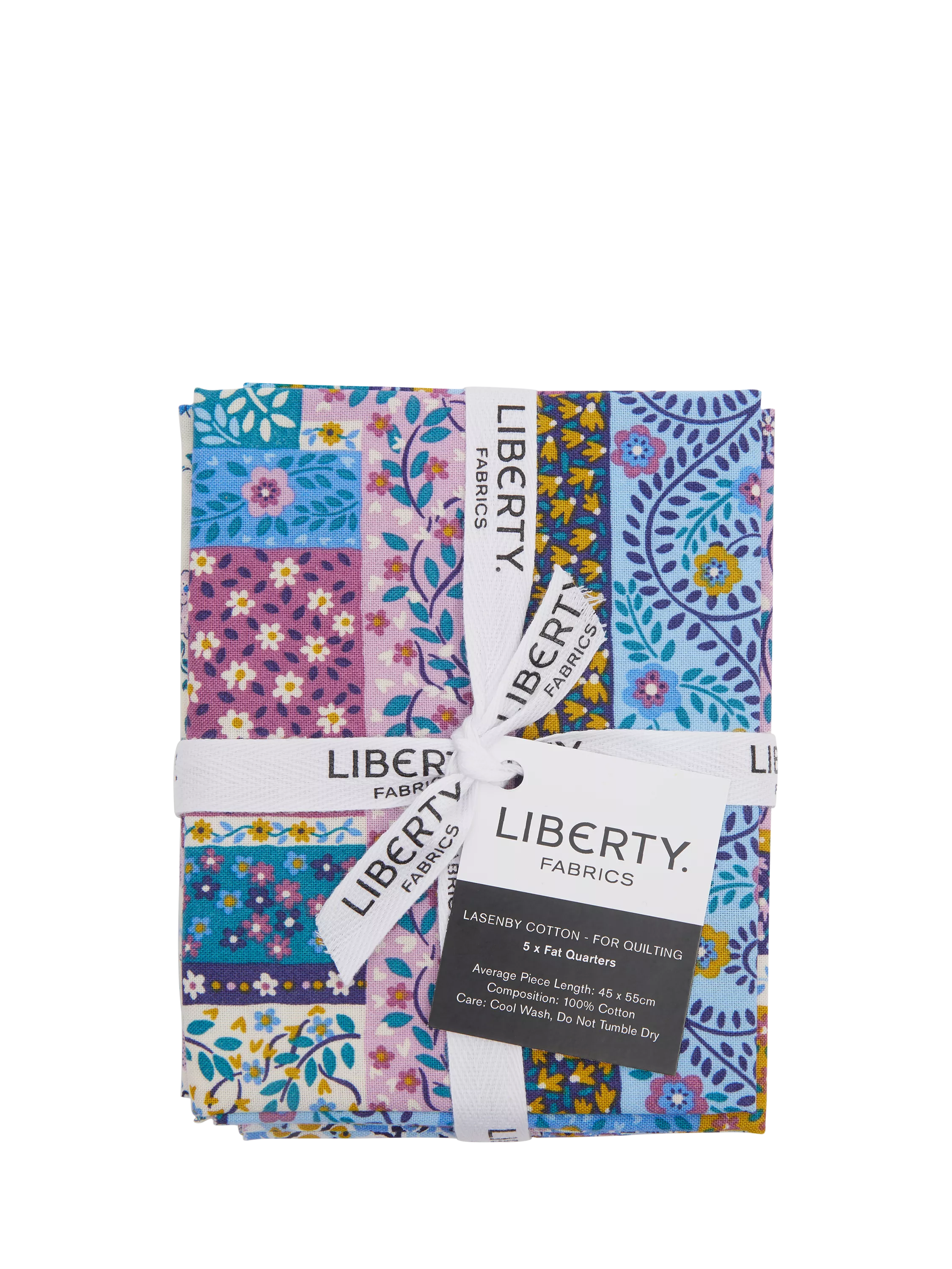 Liberty Fabrics Tudor Patchwork fat quarter fabric pack of 5 (British brand)