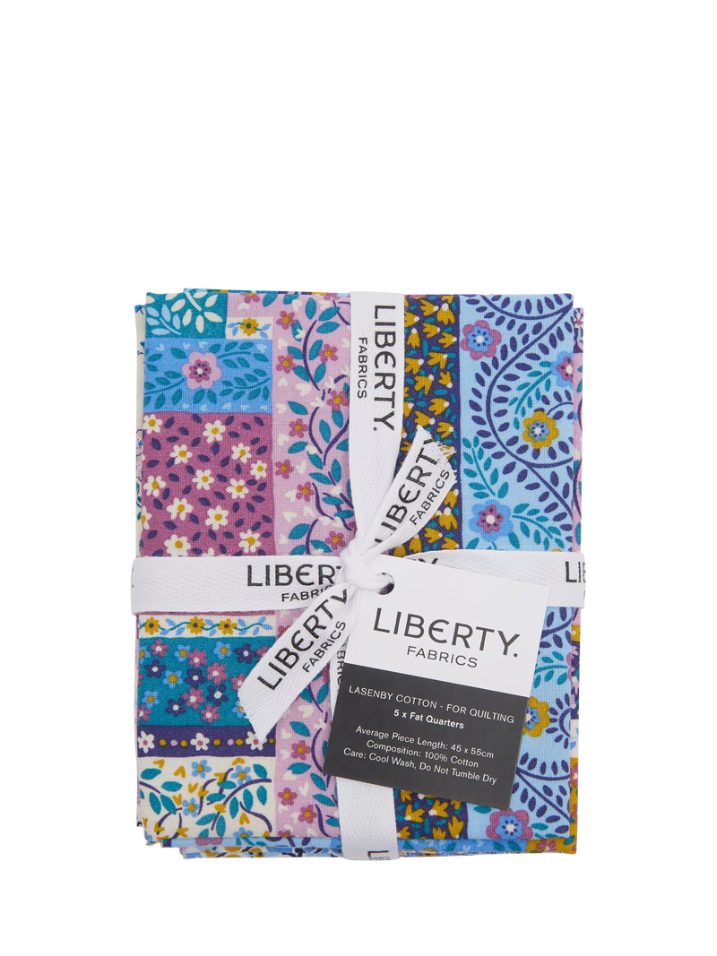 Liberty Fabrics Tudor Patchwork fat quarter fabric pack of 5 (British brand)
