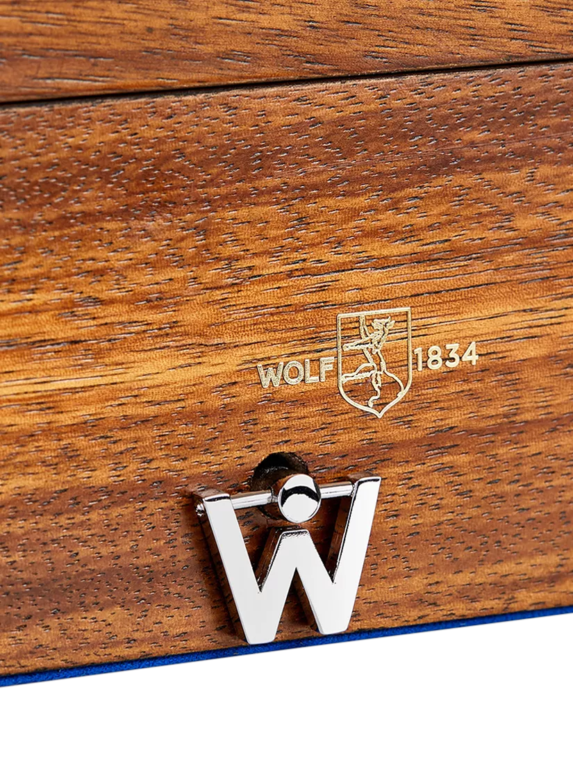 WOLF ballet walnut musical jewellery box, imported from the UK