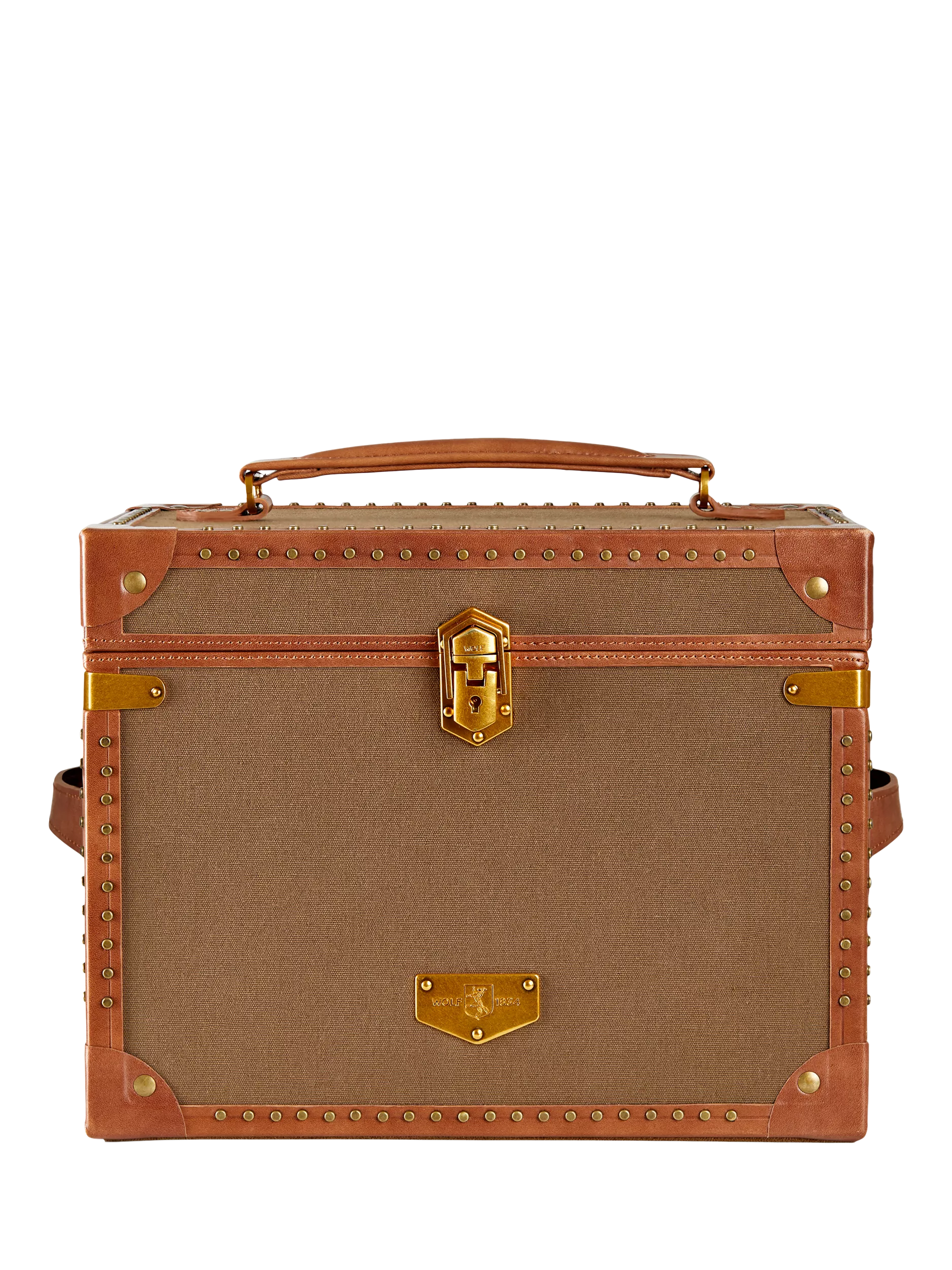 WOLF Ida trunk jewellery box khaki, imported from the UK