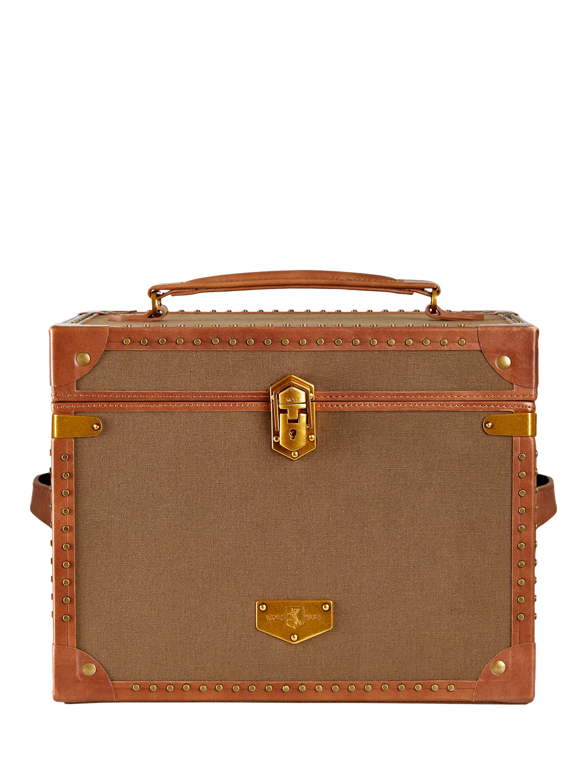 WOLF Ida trunk jewellery box khaki, imported from the UK