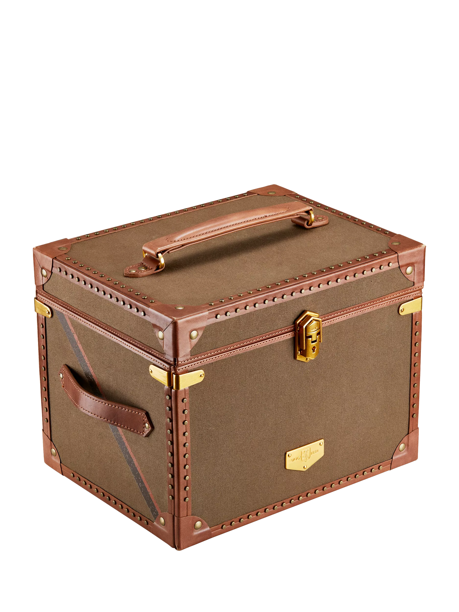 WOLF Ida trunk jewellery box khaki, imported from the UK