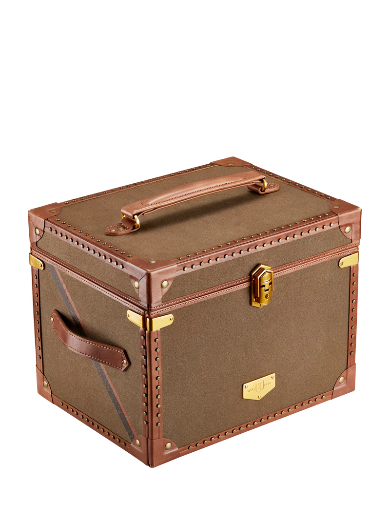 WOLF Ida trunk jewellery box khaki, imported from the UK