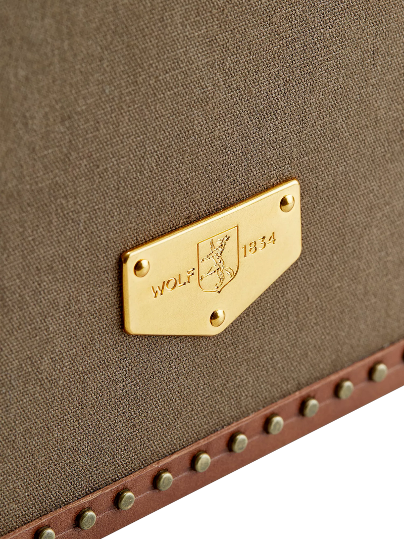WOLF Ida trunk jewellery box khaki, imported from the UK