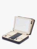 WOLF Maria quilted leather zip large jewellery case, imported from the UK
