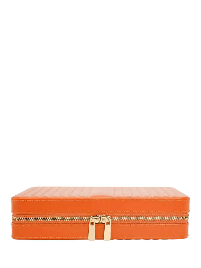 WOLF Maria Quilted Leather Zip Large Jewellery Case