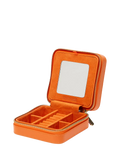 WOLF Maria leather zip jewel case in tangerine, UK version