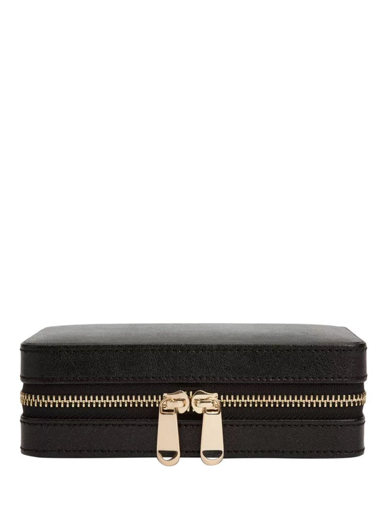 WOLF Palermo leather jewellery case with mirror - British product