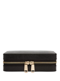 WOLF Palermo leather jewellery case with mirror - British product
