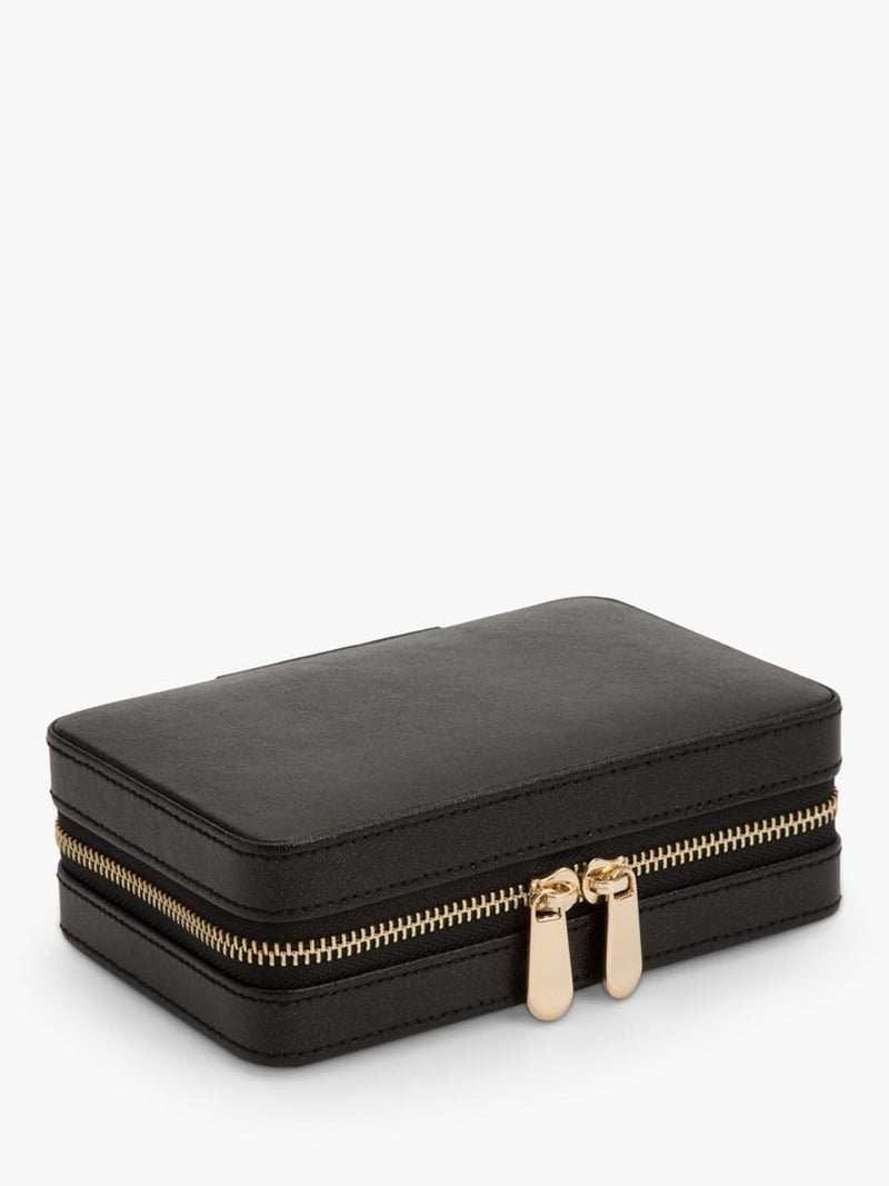 WOLF Palermo leather jewellery case with mirror - British product