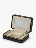 WOLF Palermo leather jewellery case with mirror - British product
