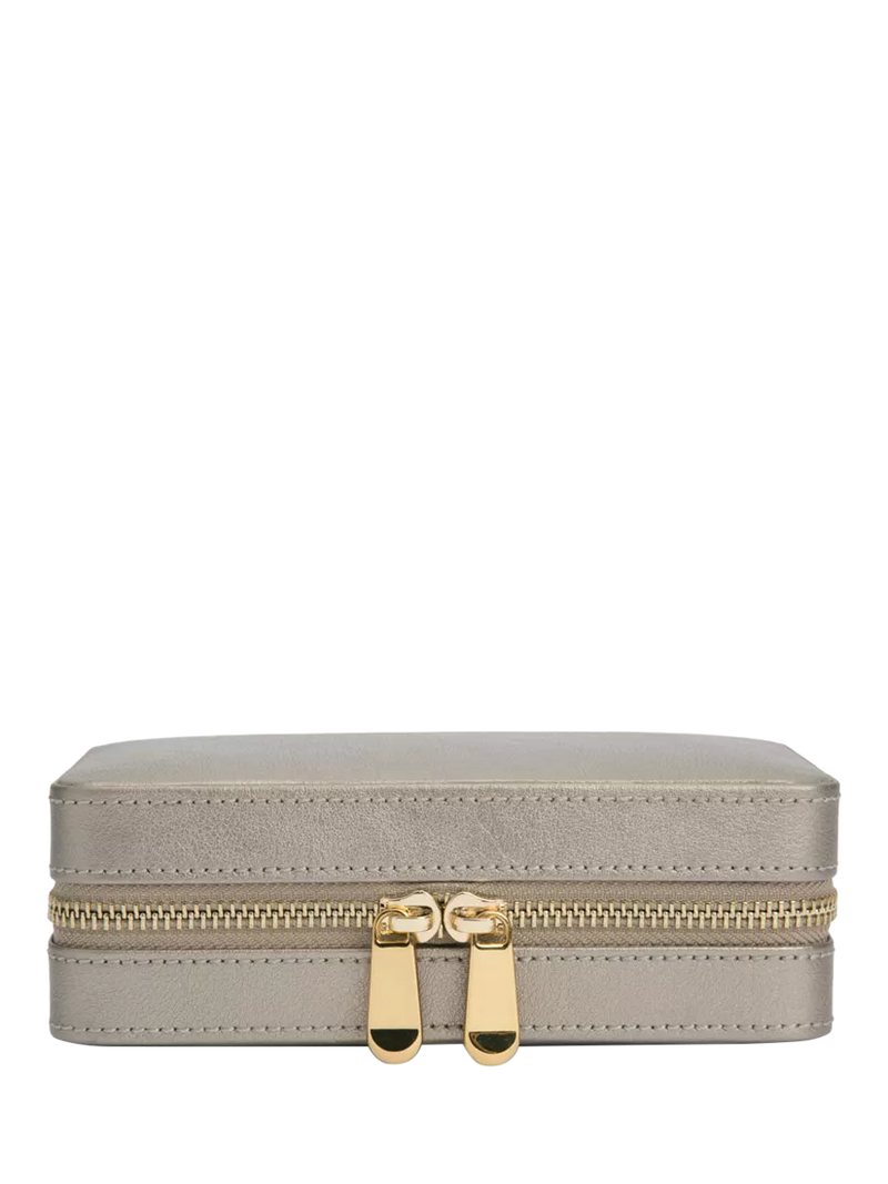 WOLF Palermo Leather Zip Travel Jewelry Case