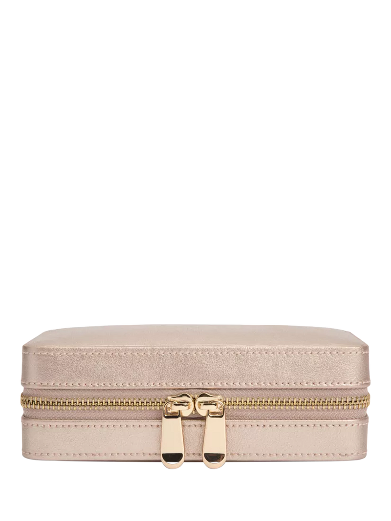 WOLF Palermo Leather Zip Travel Jewelry Case