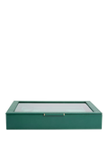 WOLF Sophia leather jewellery box with window (British brand)