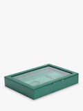 WOLF Sophia leather jewellery box with window (British brand)