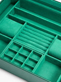 WOLF Sophia leather jewellery box with window (British brand)
