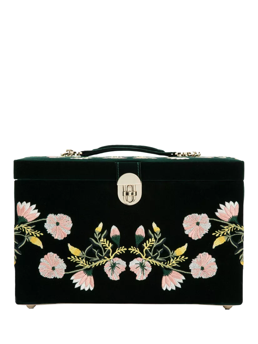 WOLF Zoe jewellery box in velvet, large - British product
