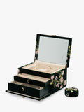 WOLF Zoe velvet jewellery box medium embroidered floral (British brand)