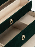 WOLF Zoe velvet jewellery box medium embroidered floral (British brand)