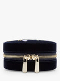 WOLF Zoe Velvet Round travel jewellery case, UK version