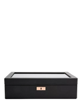 WOLF Axis vegan leather 10 piece watch box - British product