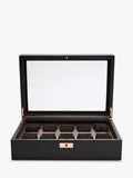 WOLF Axis vegan leather 10 piece watch box - British product