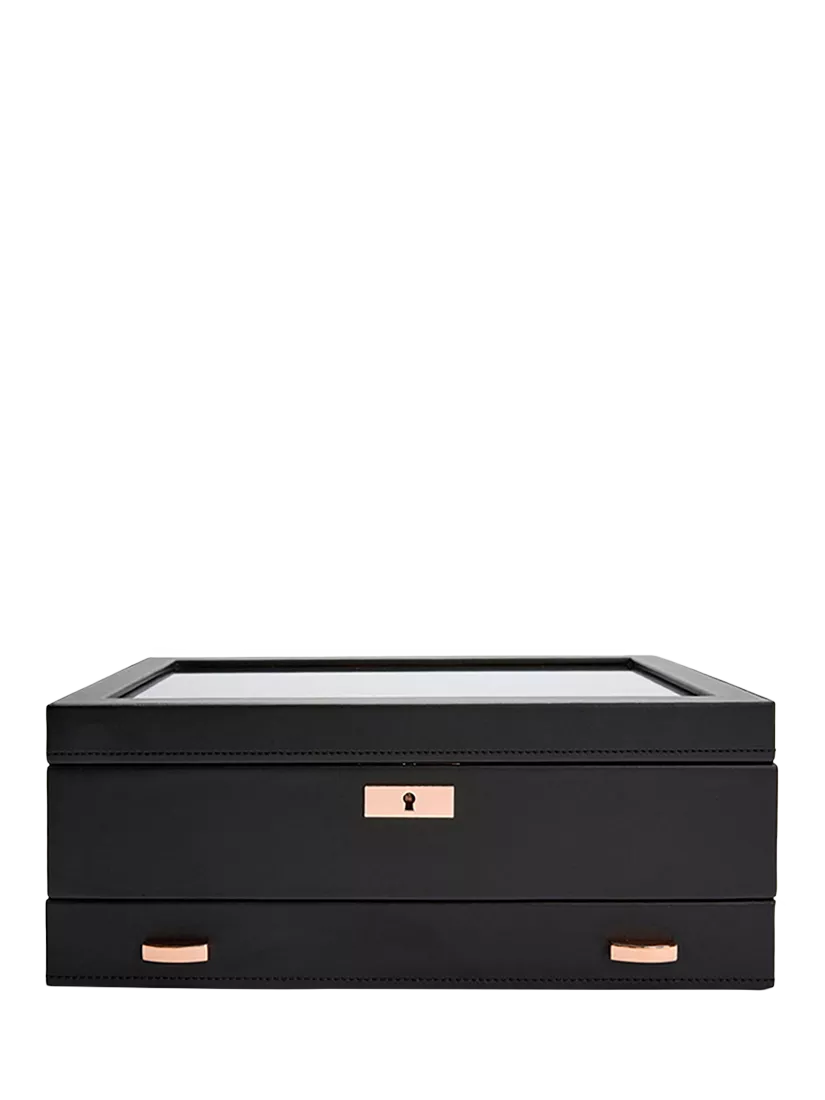 WOLF Axis watch box 10 piece copper vegan leather (British brand)