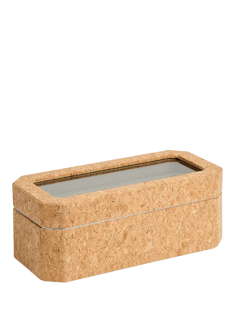 WOLF Cortica cork watch box natural - British product