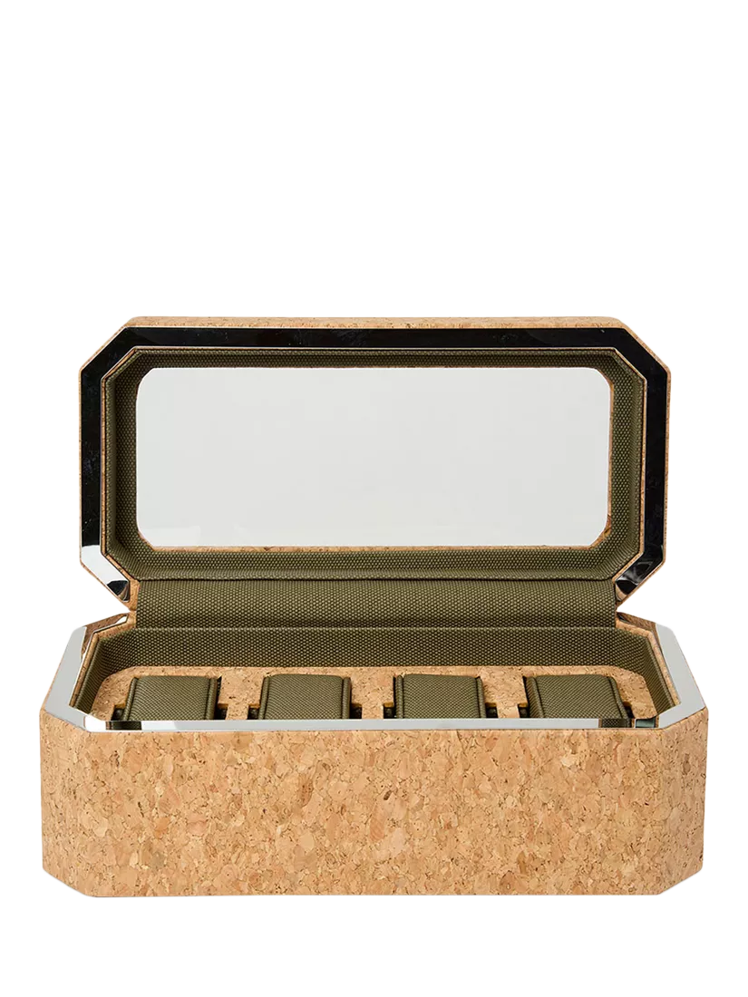 WOLF Cortica cork watch box natural - British product