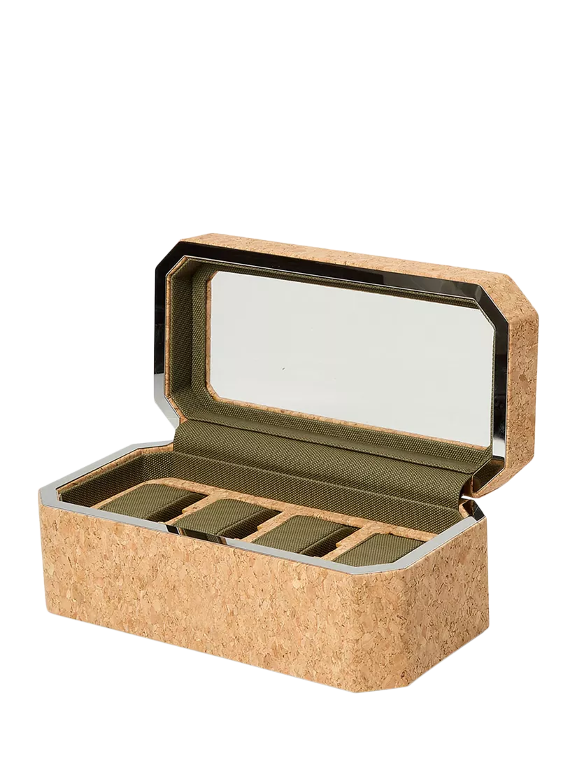 WOLF Cortica cork watch box natural - British product