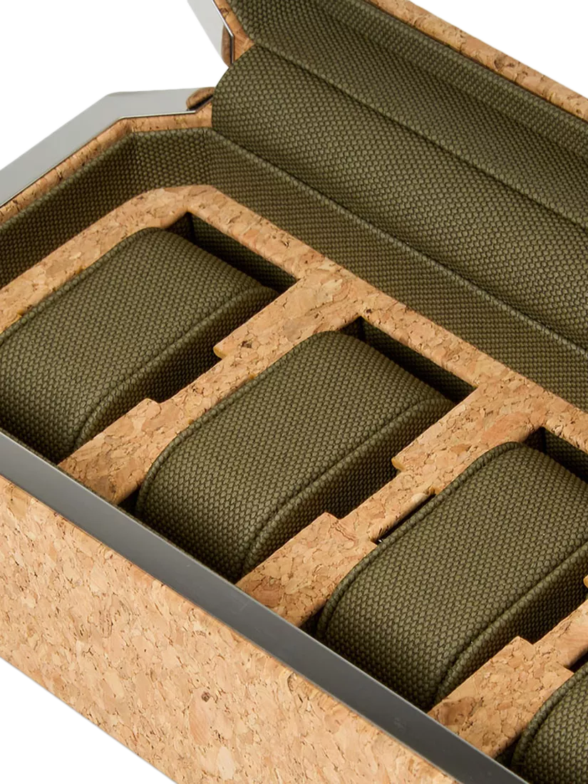 WOLF Cortica cork watch box natural - British product