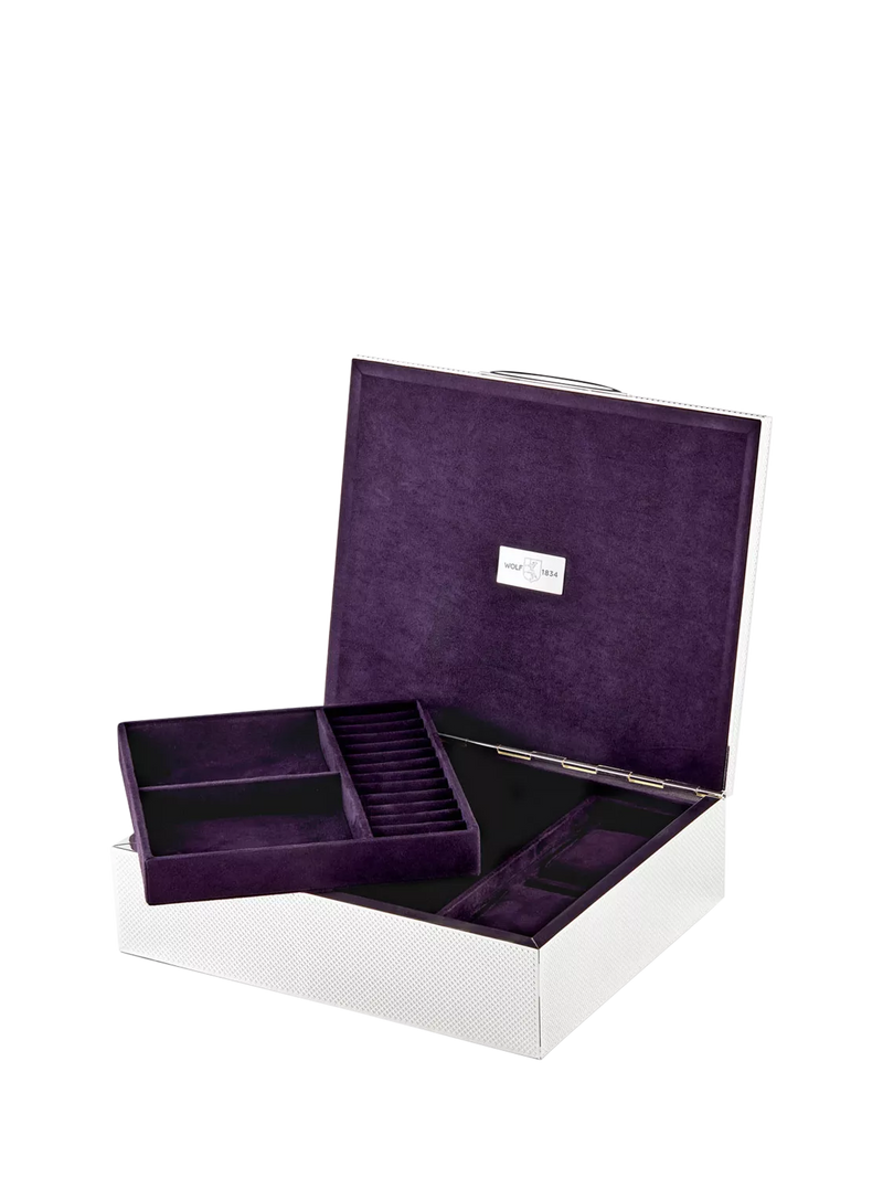 WOLF silver-plated watch and jewellery box, UK version