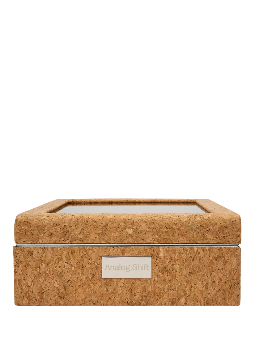 WOLF cork watch box 8 compartments natural cork (British brand)