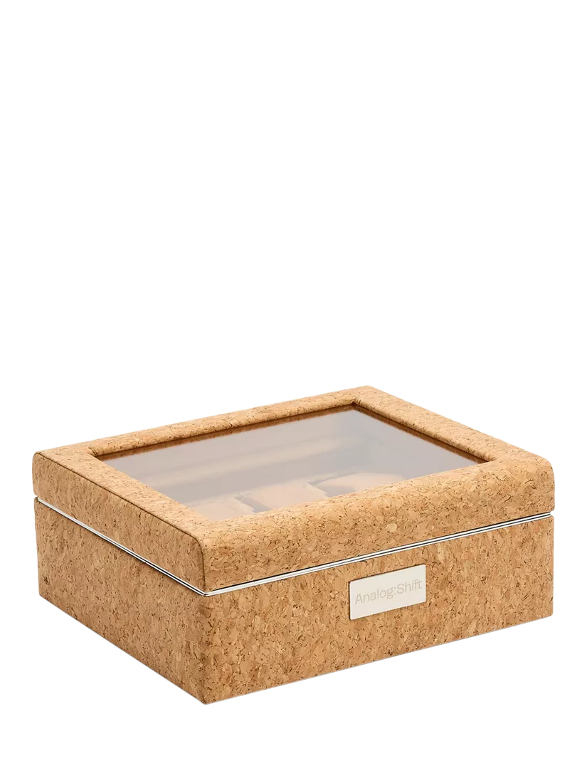 WOLF cork watch box 8 compartments natural cork (British brand)