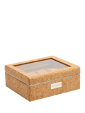 WOLF cork watch box 8 compartments natural cork (British brand)
