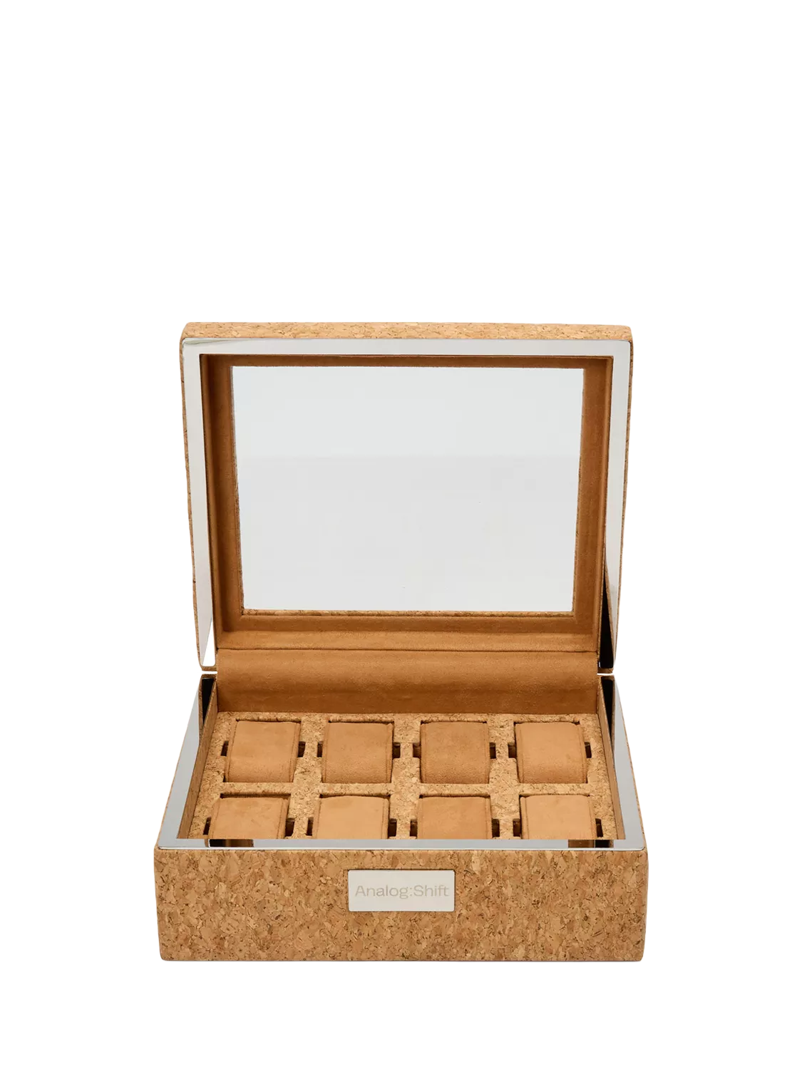 WOLF cork watch box 8 compartments natural cork (British brand)