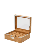 WOLF cork watch box 8 compartments natural cork (British brand)