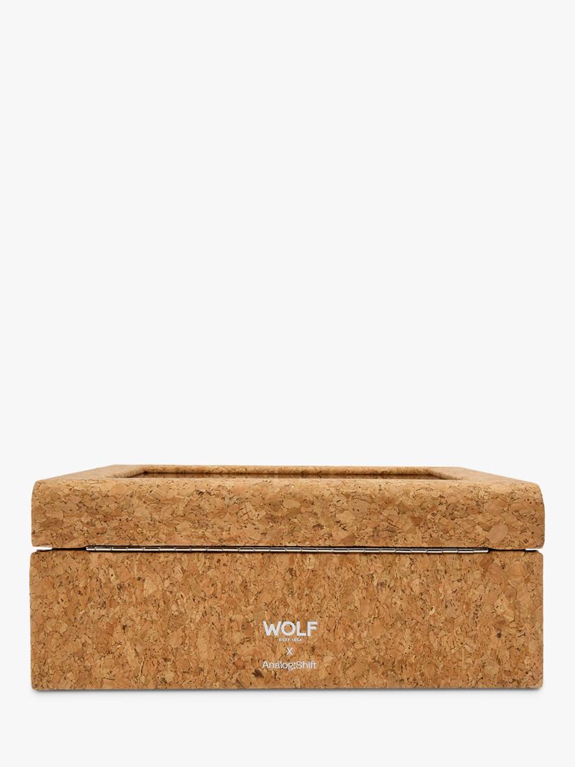 WOLF cork watch box 8 compartments natural cork (British brand)